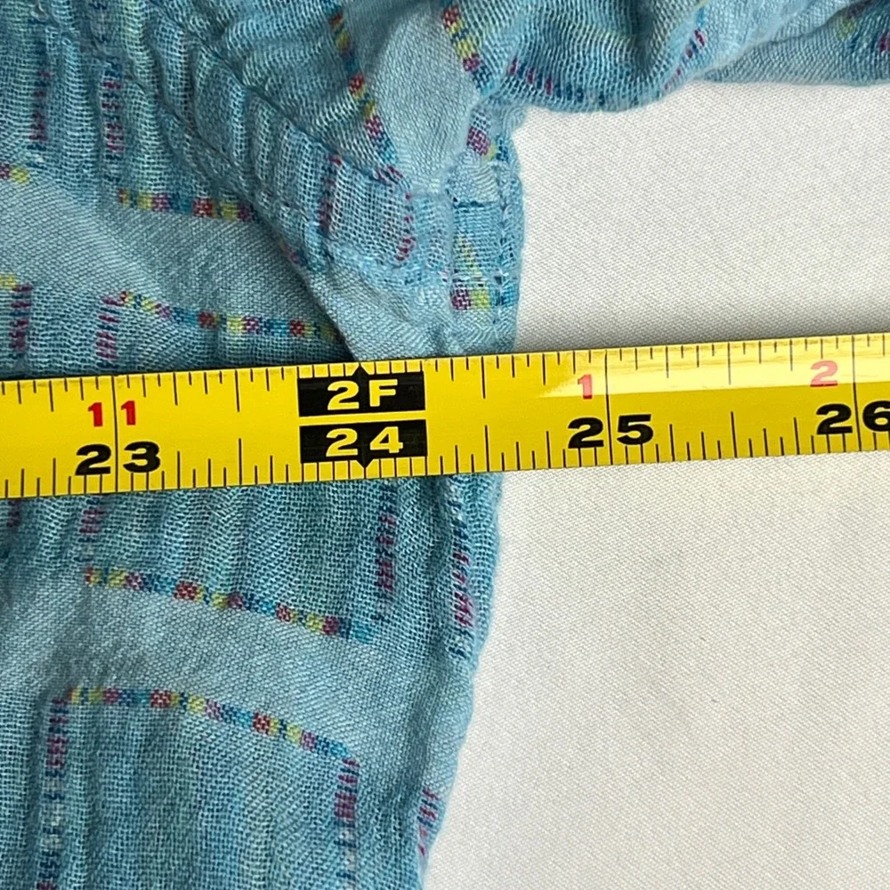 Carbon2Cobalt Mens XL Sea Change Chambray Shirt Blue 100% Cotton Plaid Soft